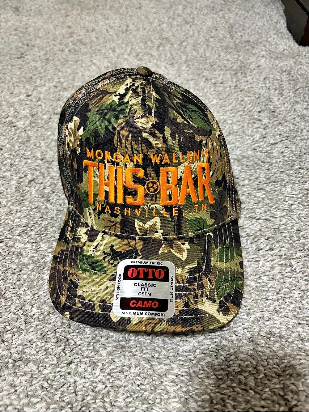 Otto Morgan Wallen This Bar Camo Hat Like New SOLD OUT